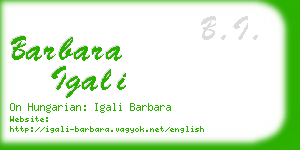 barbara igali business card